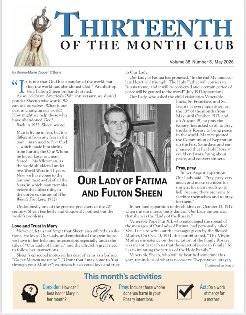 Our Lady of Fatima and Fulton Sheen